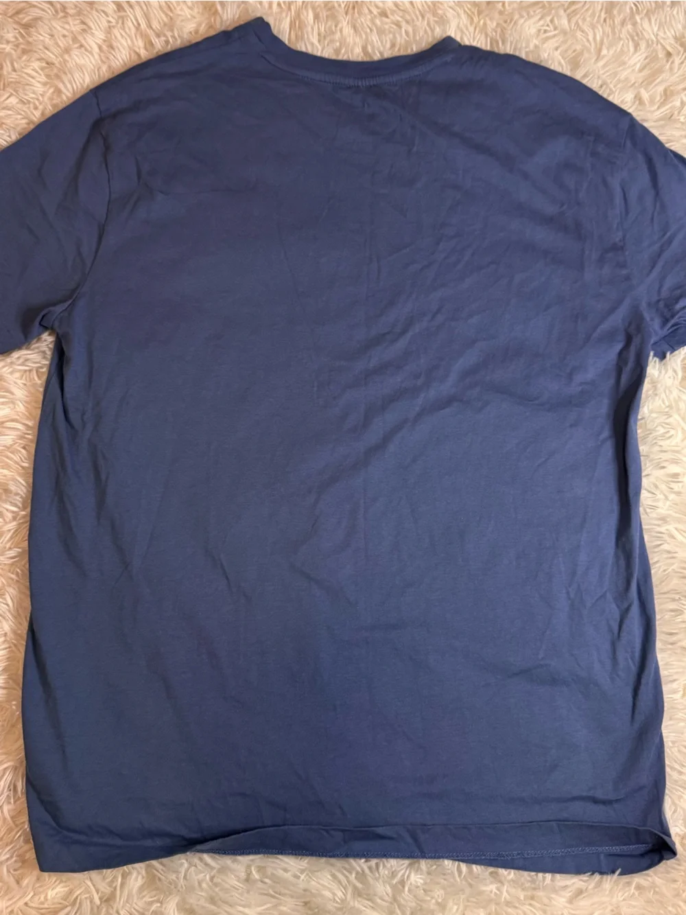 Polo by Ralph Lauren Men’s Navy V-Neck Tee with Red Pony